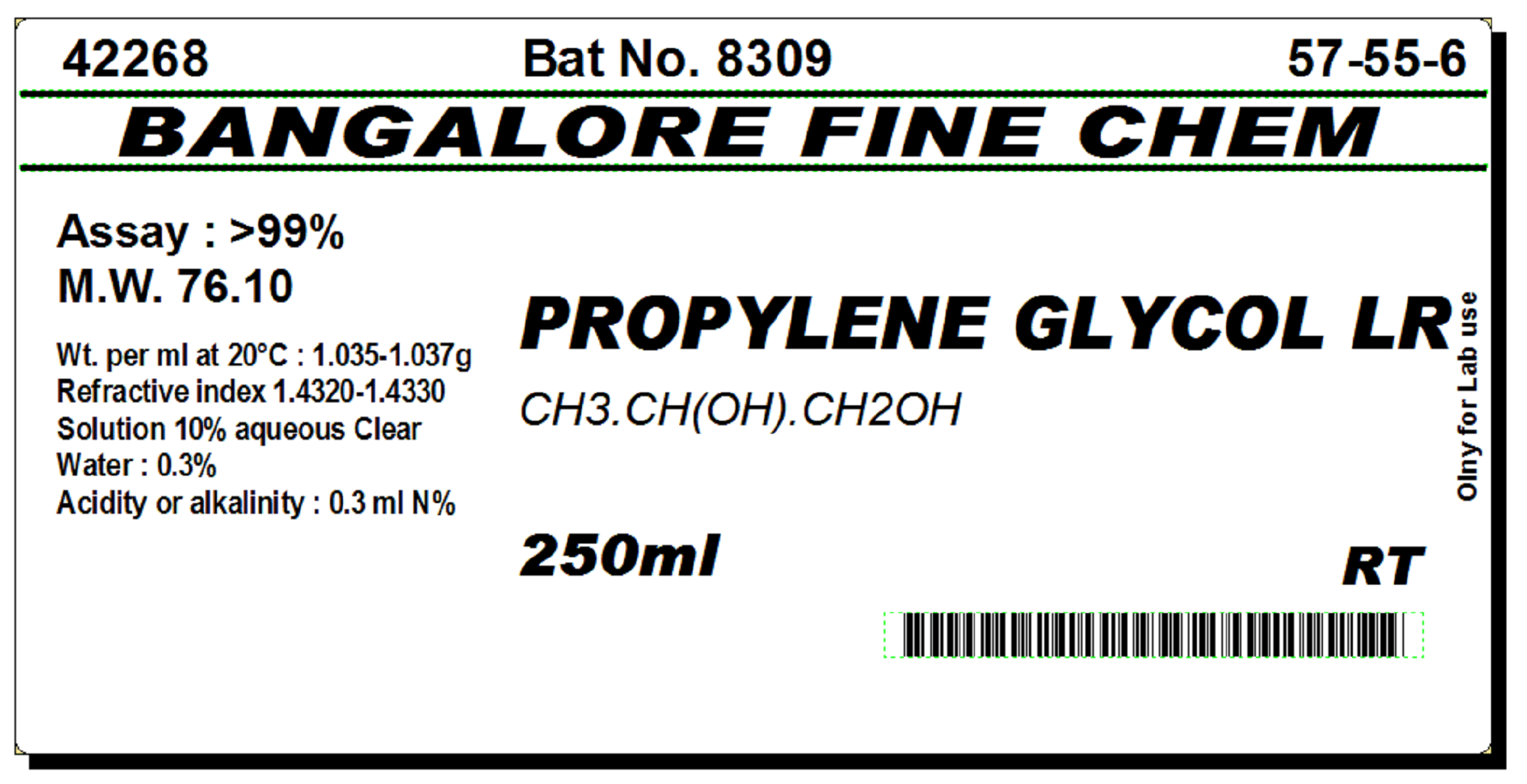     			PROPYLENE GLYCOL Pure - 250ml