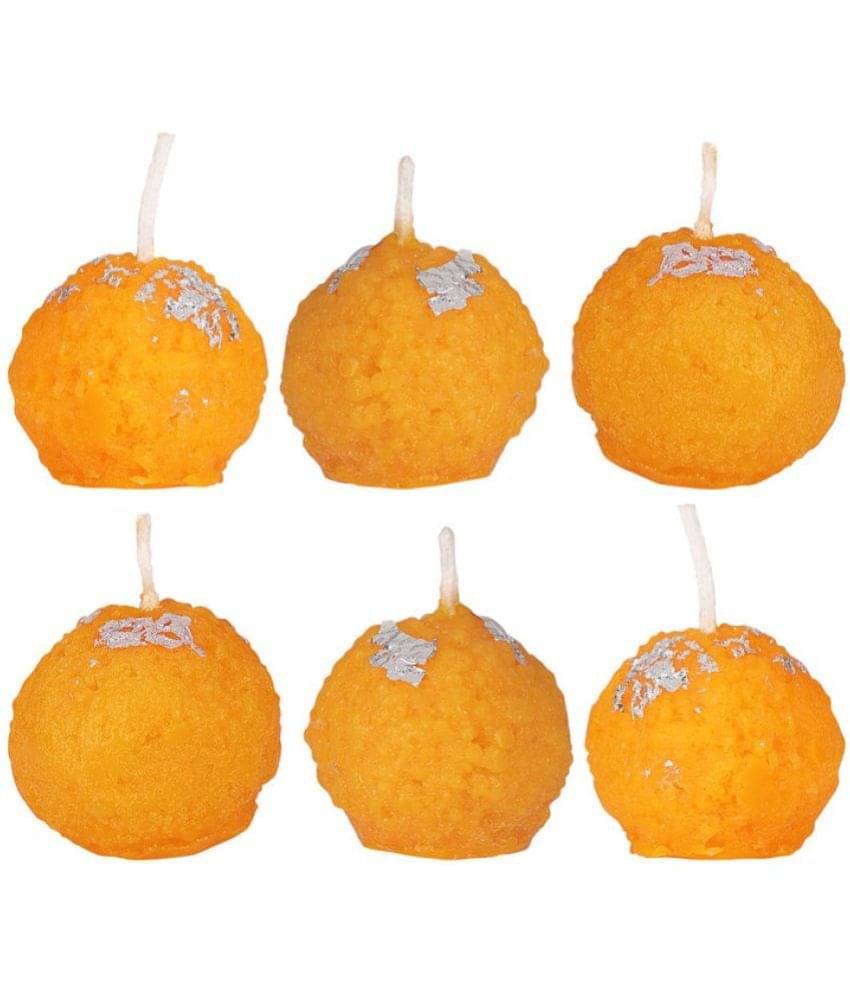 Parkash Candles Orange Unscented Pillar Candle 10 cm ( Pack of 6 ) Parkash Candles Orange Unscented Pillar Candle 10 cm ( Pack of 6 )