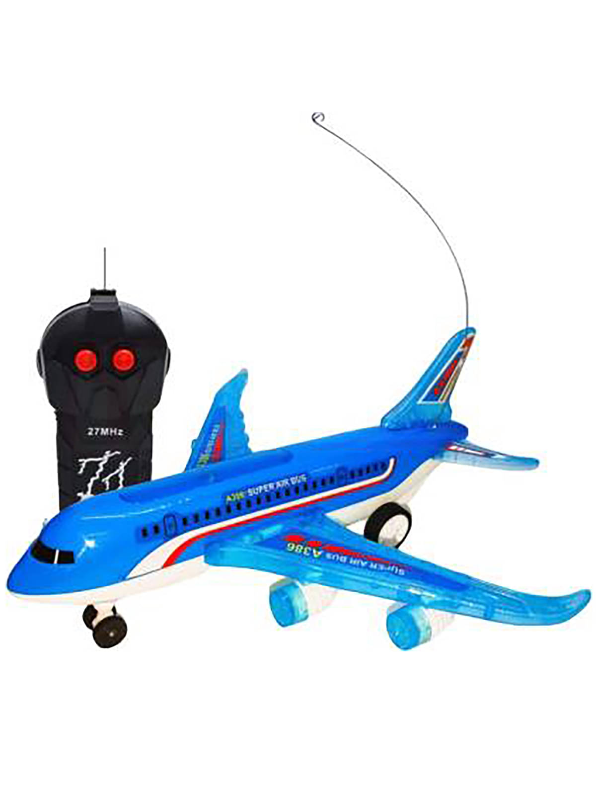     			RAINBOW RIDERS 2CH A386 Rc Air Bus with Full Body Lights and Sound Universal Wheel Plane Toy for Boys & Girls Age 2, 3, 4, 5, 6, 7, 8 Multicolour Musical Battery Operated Toy (Plane Does not Fly only Runs on Ground)