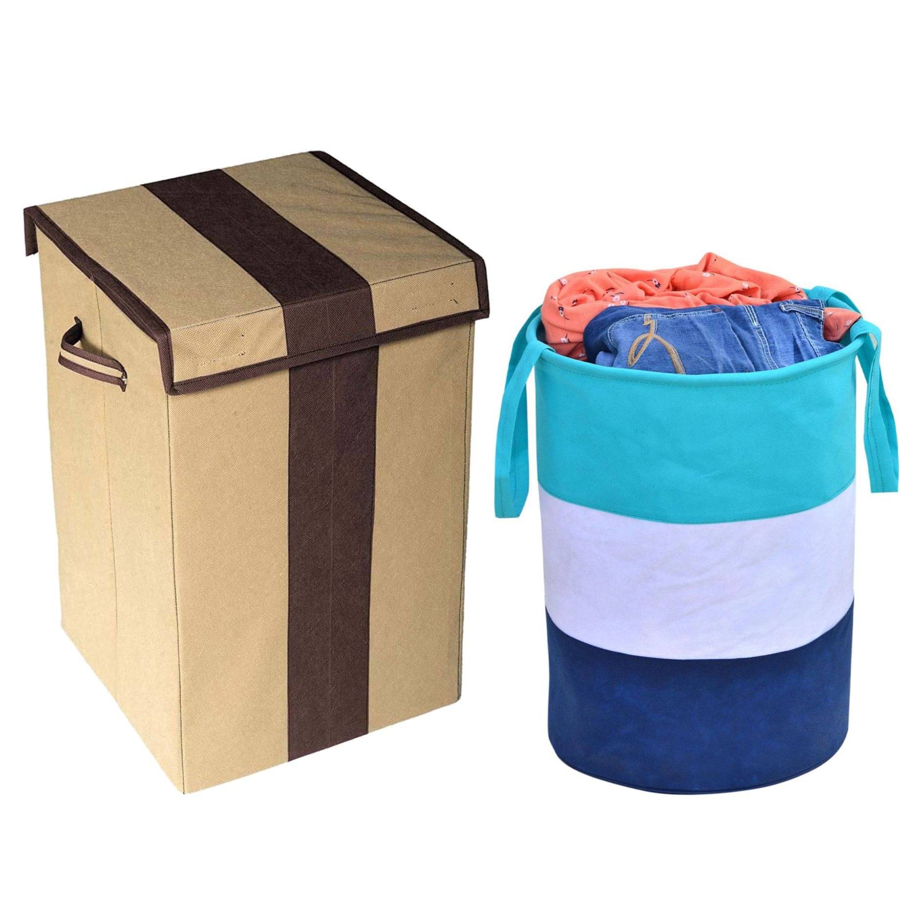     			SH NASIMA Beige Laundry Bag