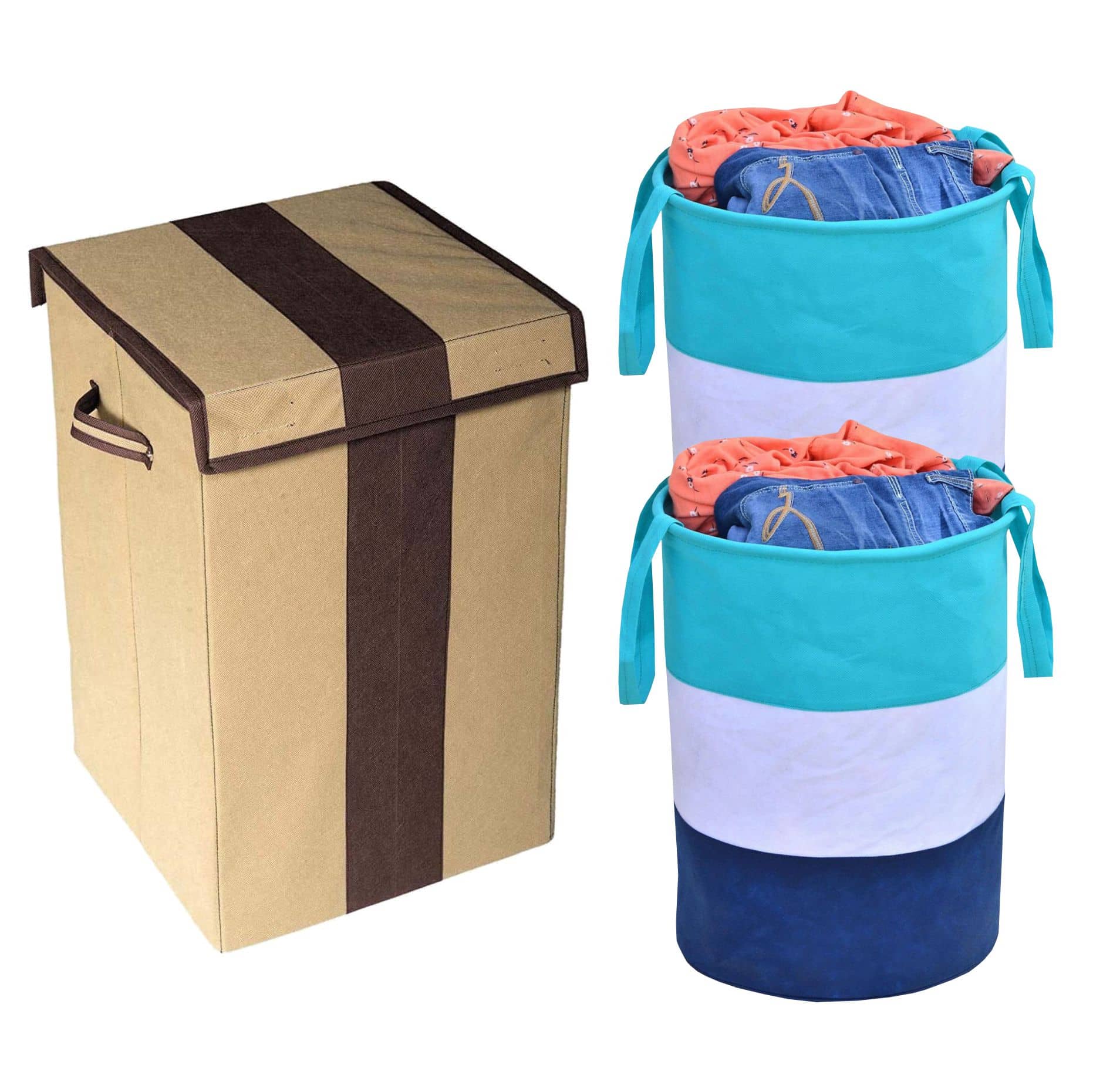 SH NASIMA Blue Laundry Bag