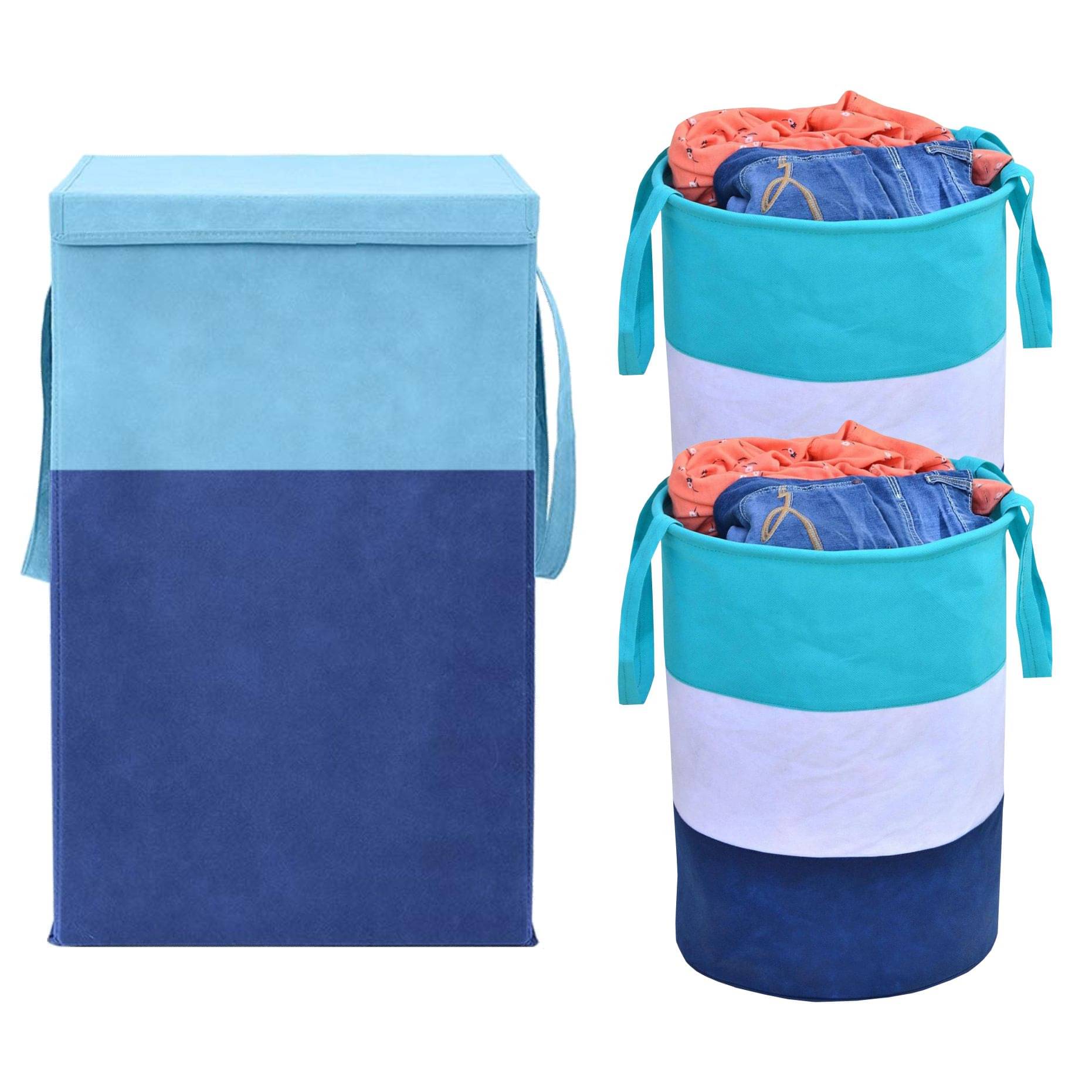     			SH NASIMA Blue Laundry Bag