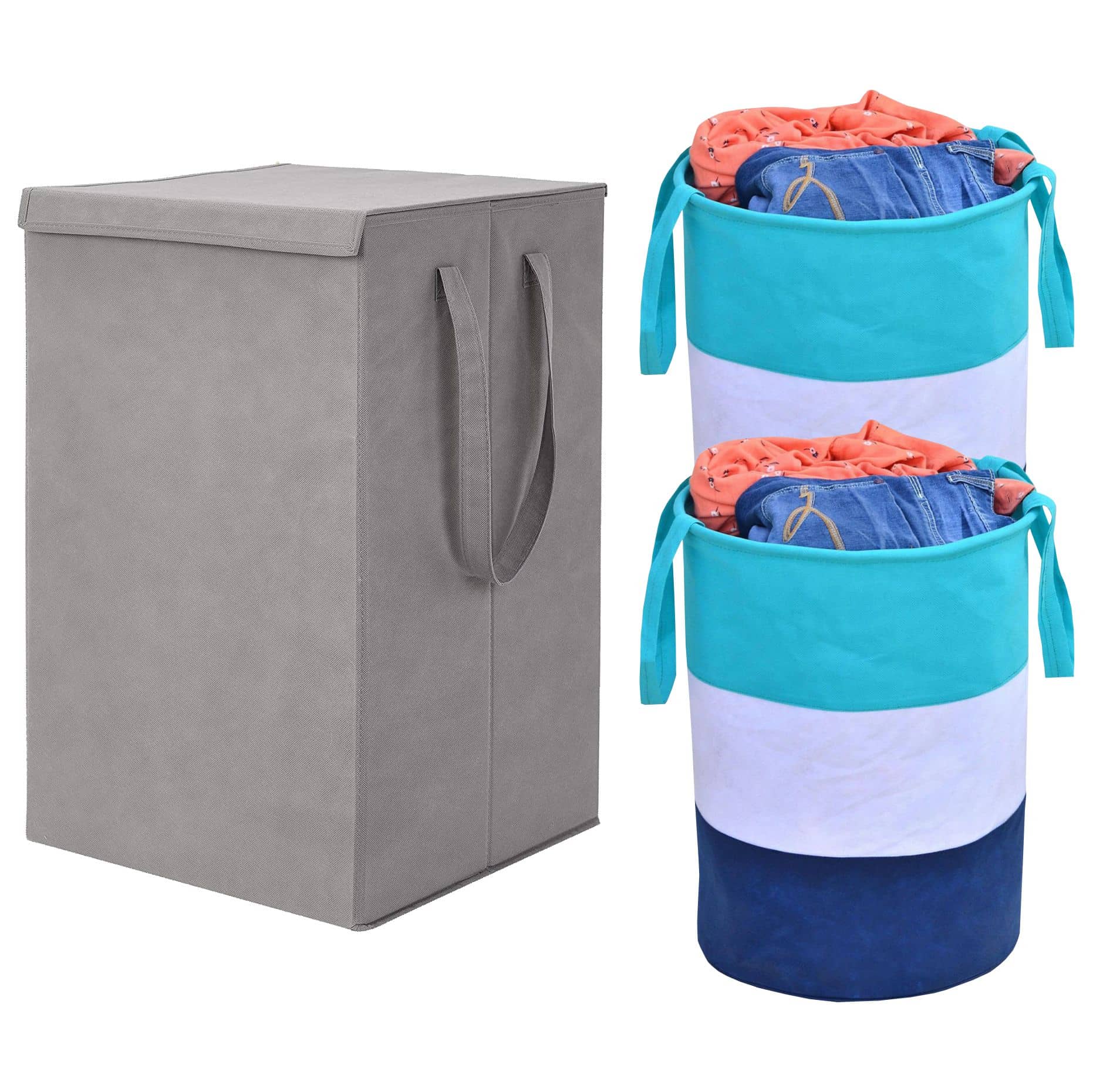 SH NASIMA Blue Laundry Bag