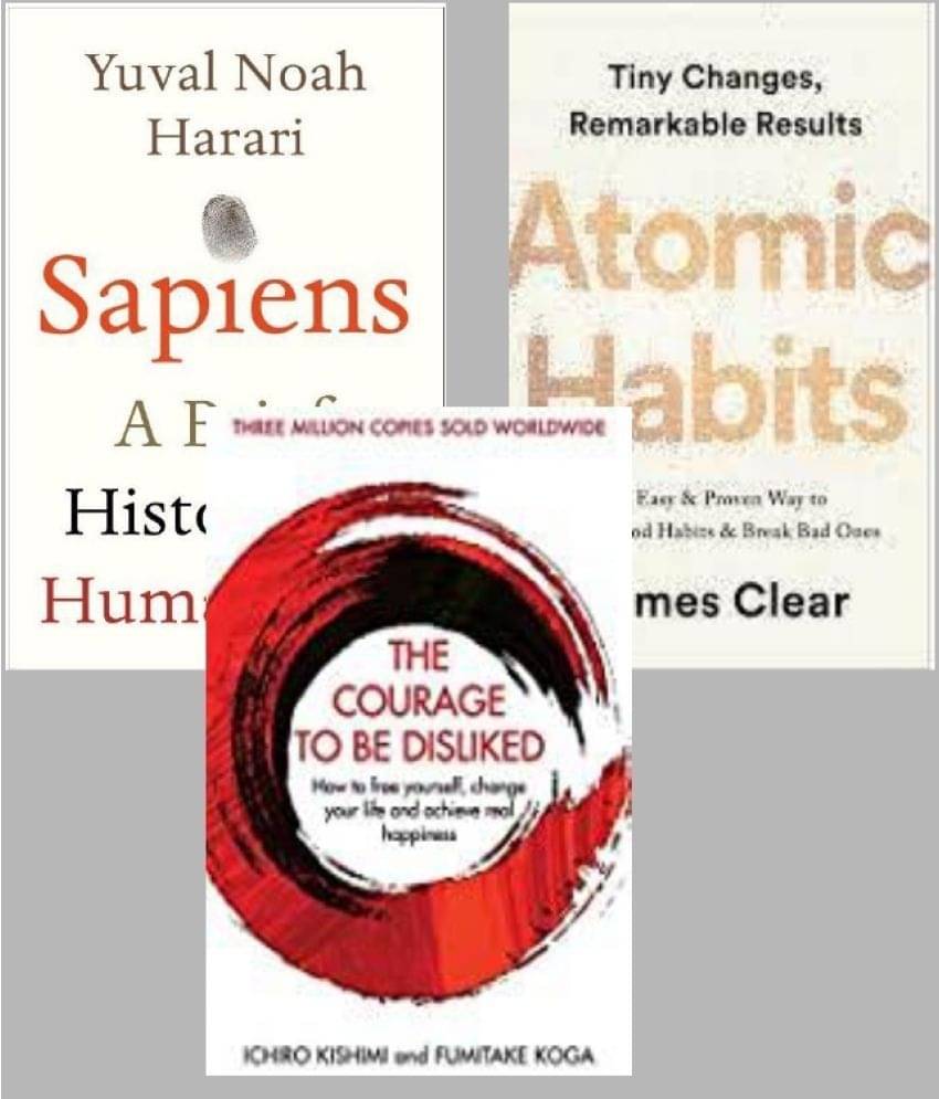     			Sapiens + Atomic Habits + The Courage To Be Disliked
