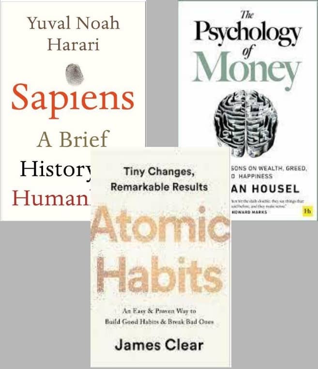 Sapiens + The Psychology Of Money + Atomic Habits - Stationery | Buy online on ZillyBuy