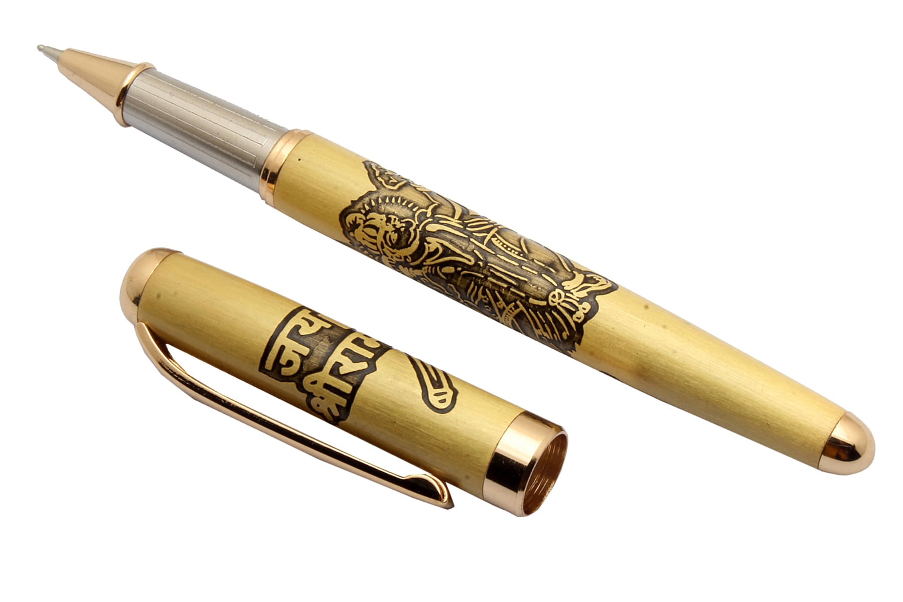     			Srpc Lord Hanuman Ji & Jai Shree Ram Engraved On Metal Body Ballpoint Pen