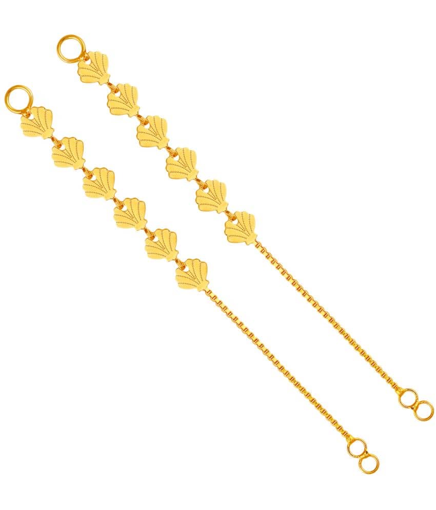 VIVASTRI Golden Ear Chain Earrings ( Pack of 1 ) - Earrings | Buy online on ZillyBuy