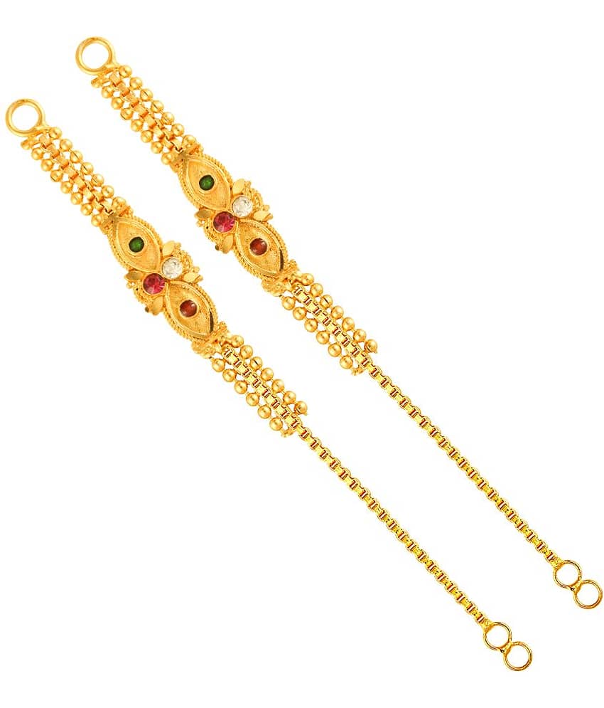 VIVASTRI Golden Ear Chain Earrings ( Pack of 1 ) - Earrings | Buy online on ZillyBuy