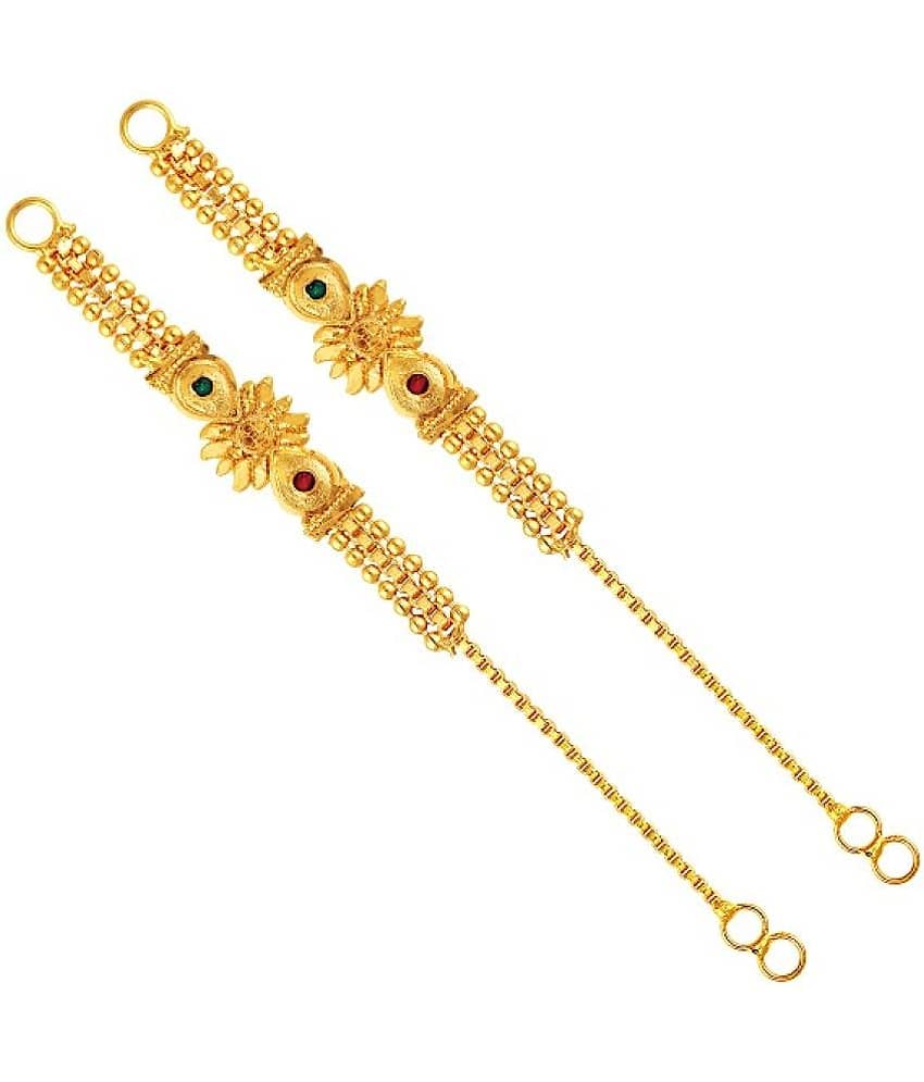 VIVASTRI Golden Ear Chain Earrings ( Pack of 1 ) - Earrings | Buy online on ZillyBuy