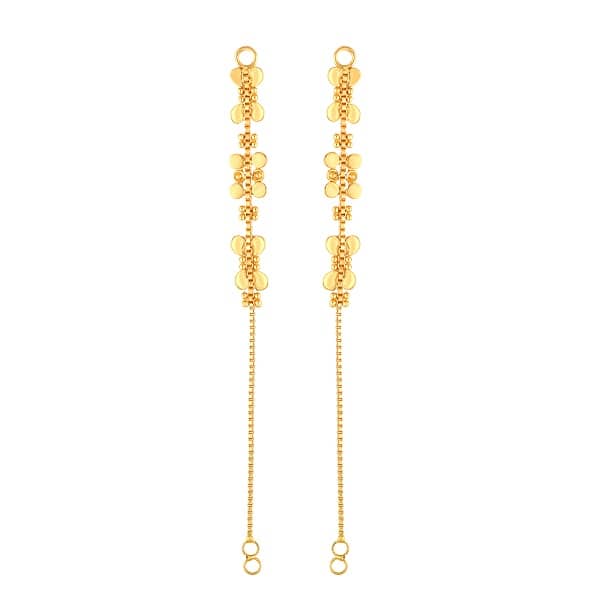 VIVASTRI Golden Threader Earrings ( Pack of 1 ) - Earrings | Buy online on ZillyBuy