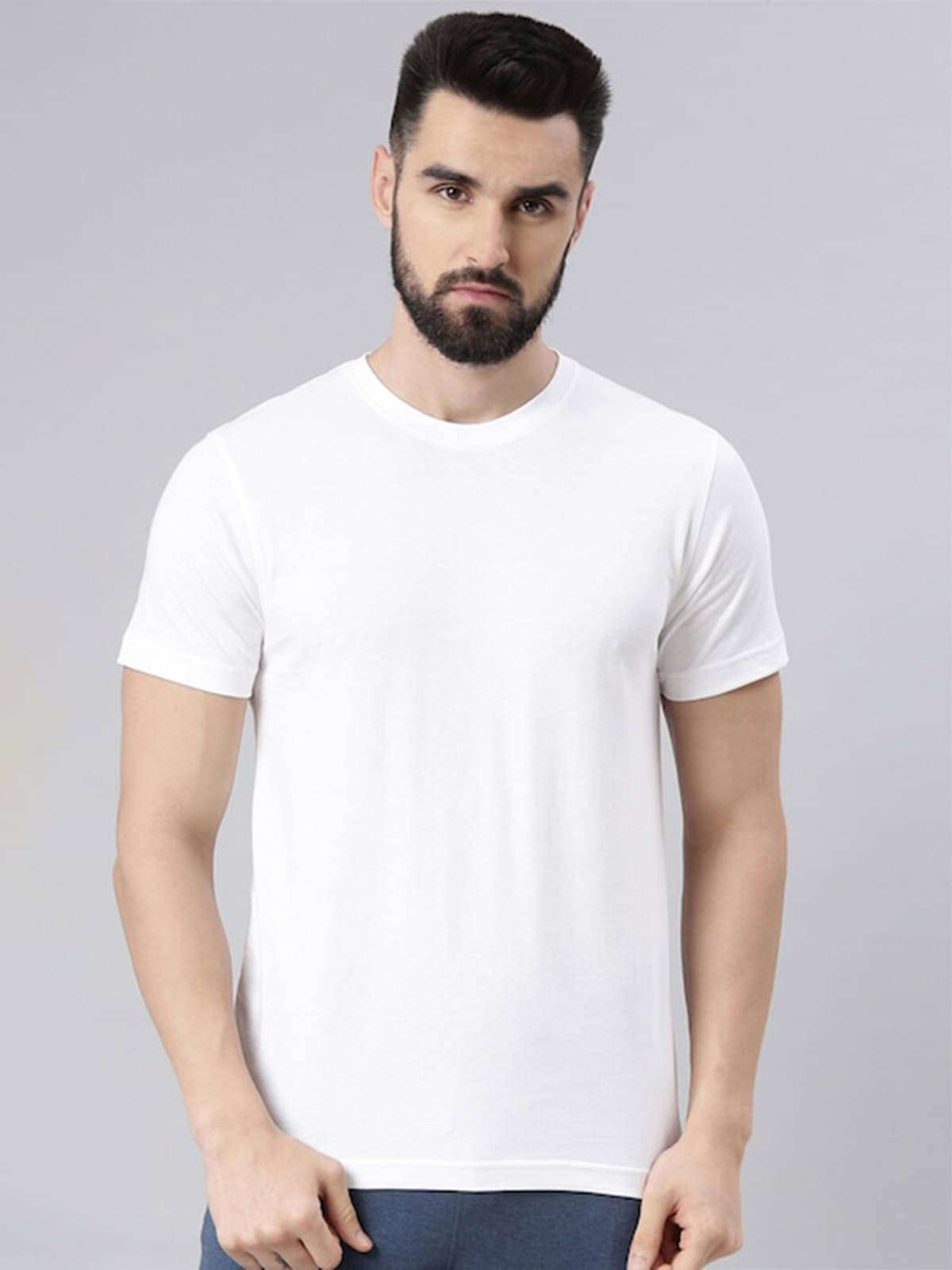     			Veirdo Pack of 1 100% Cotton Regular Fit Men's T-Shirt ( White )