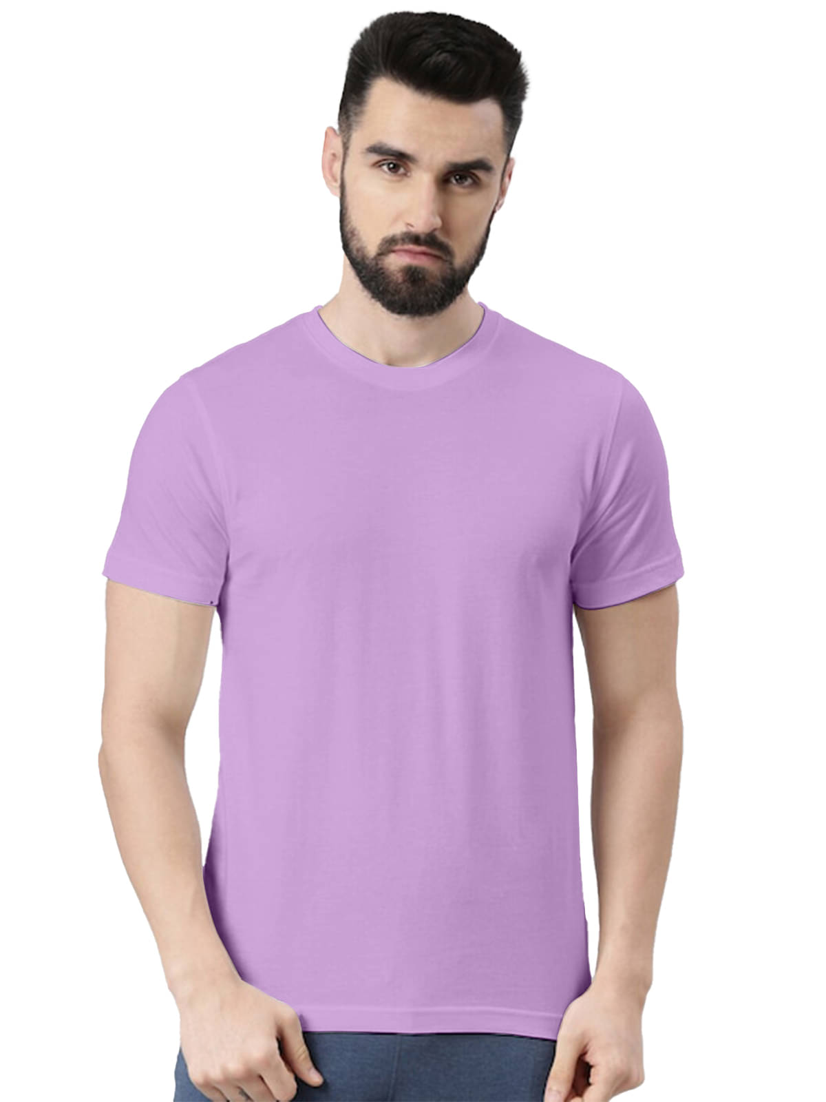     			Veirdo Pack of 1 100% Cotton Regular Fit Men's T-Shirt ( Purple )