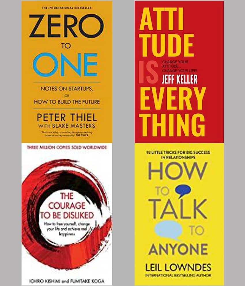 Zero To One + Attitude Is Everything + The Courage To Be Disliked + How To Talk Anyone - Stationery | Buy online on ZillyBuy