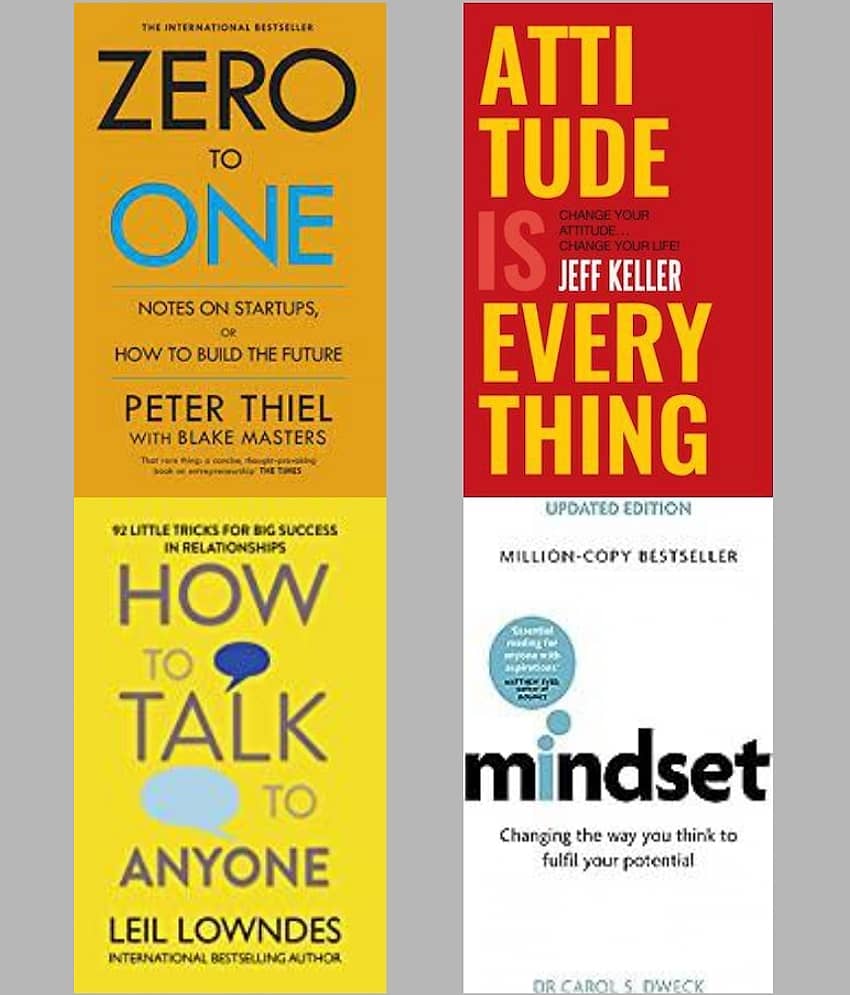 Zero To One + Attitude Is Everything + How To Talk Any One + Mindset - Stationery | Buy online on ZillyBuy