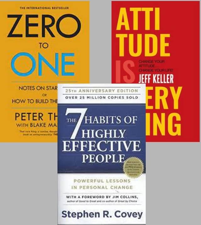 Zero To One + Attitude Is Everything + the 7 habits of highly effective people Zero To One + Attitude Is Everything + the 7 habits of highly effective people
