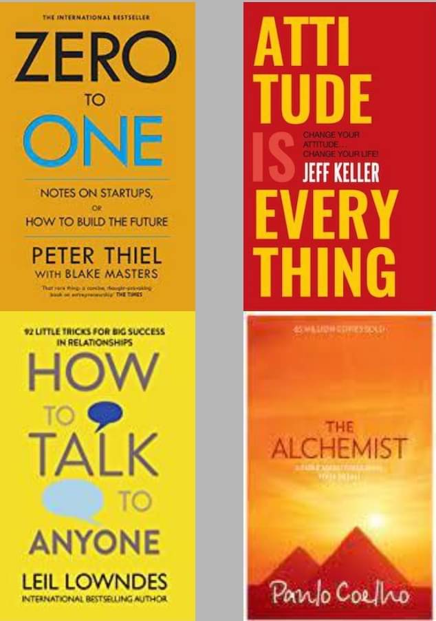 Zero To One + Attitude Is Everything + How To Talk Anyone + The Alchemist Zero To One + Attitude Is Everything + How To Talk Anyone + The Alchemist