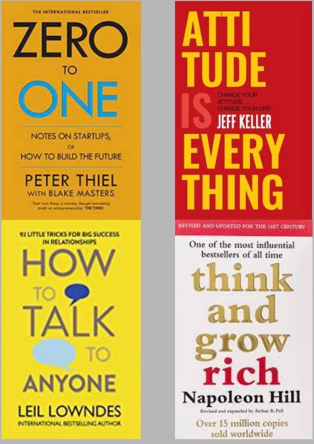 Zero To One + Attitude Is Everything + How To Talk Anyone + Think And Grow Rich Zero To One + Attitude Is Everything + How To Talk Anyone + Think And Grow Rich