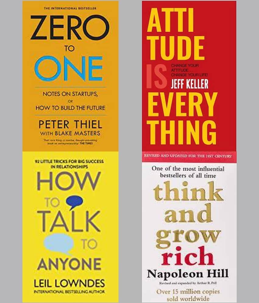 Zero To One + Attitude Is Everything + How To Talk Anyone + Think And Grow Rich - Stationery | Buy online on ZillyBuy