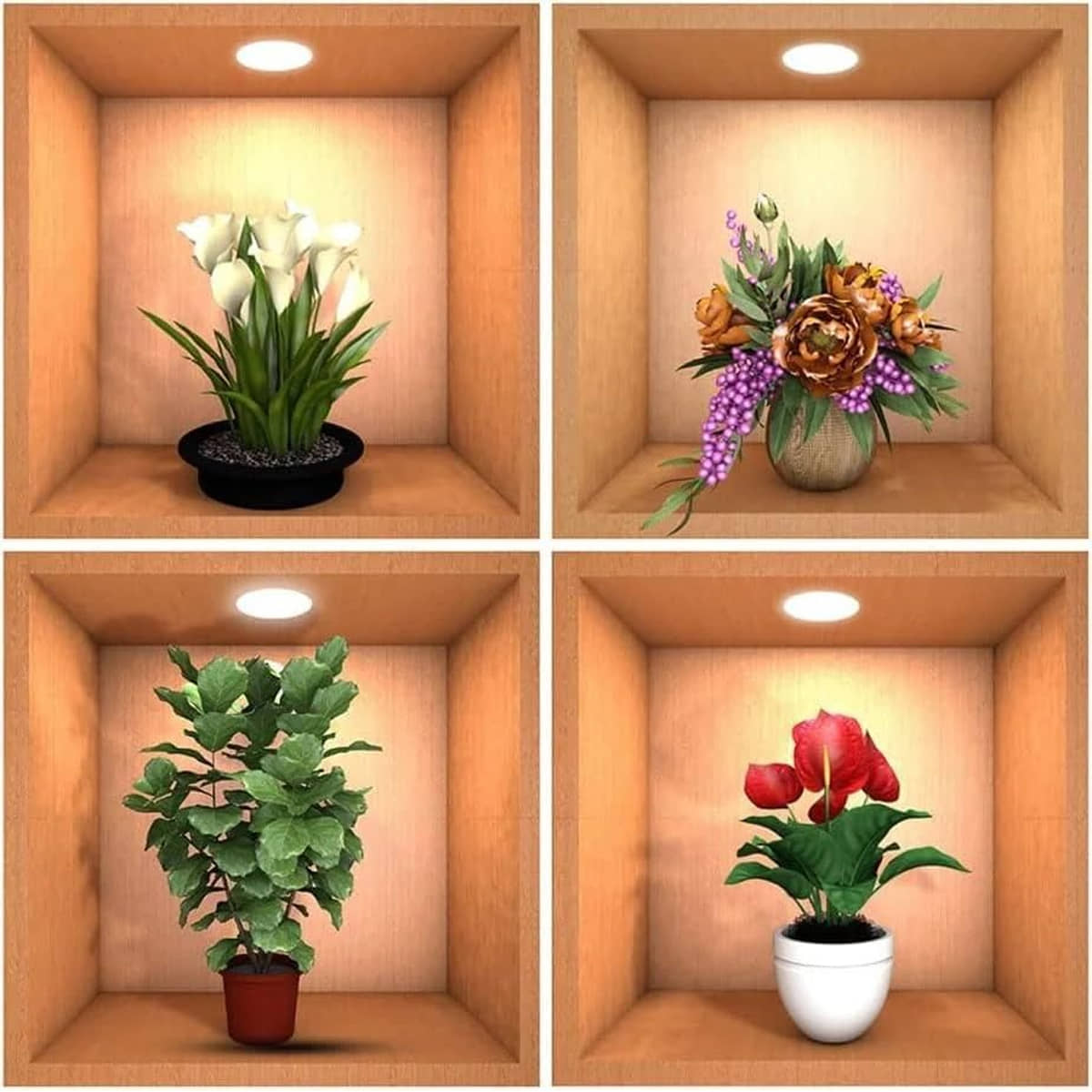 sakimo Wall Sticker Nature ( 30 x 30 cms )