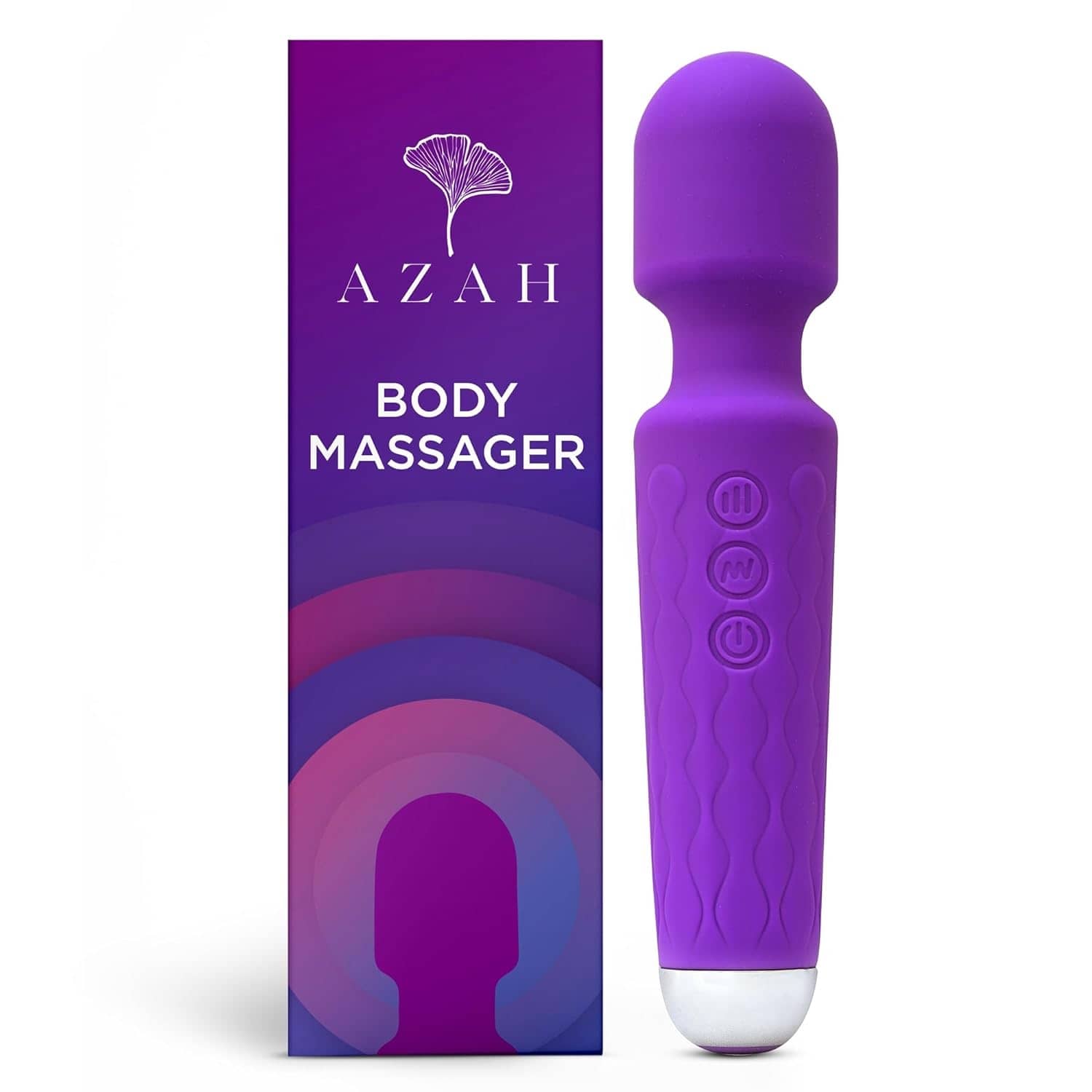 Azah Body Massager with 20+ Vibration Modes | Rechargeable, Handheld, Cordless  | Waterproof & Easy to Clean | For Women and Men | Flexible Head for Targeted Compression