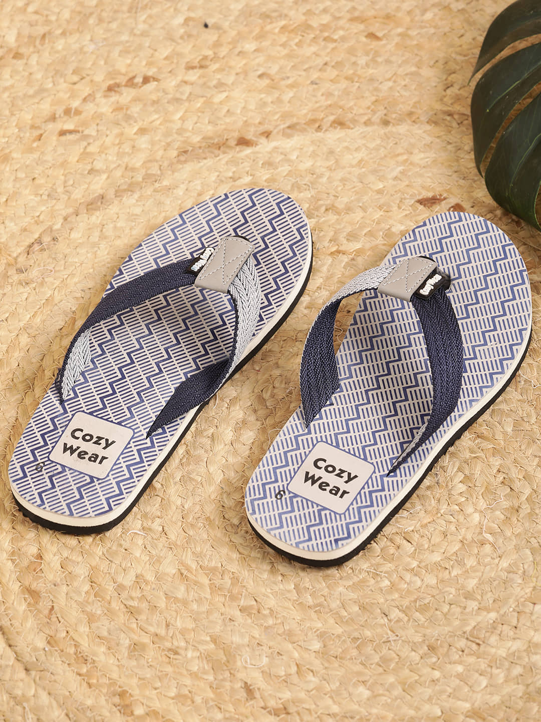 Cozy Wear Blue Men's Thong Flip Flop