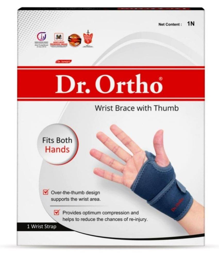 Dr. Ortho Wrist Brace with Thumb Blue Wrist Support ( Pack of 1 ) Dr. Ortho Wrist Brace with Thumb Blue Wrist Support ( Pack of 1 )