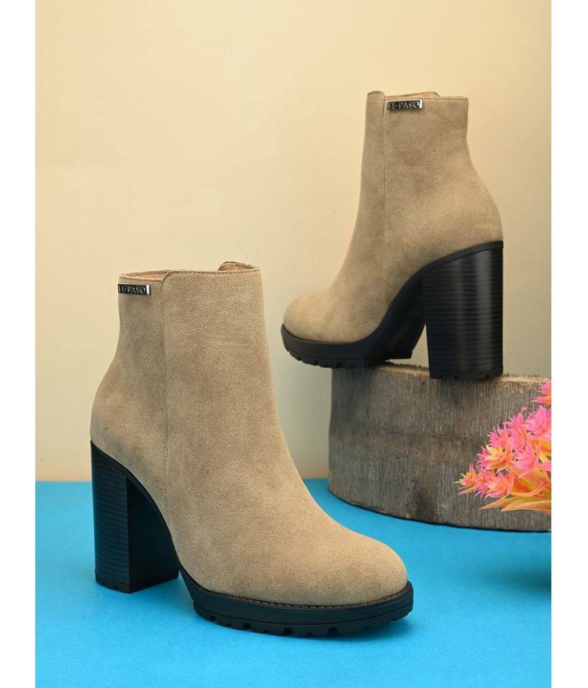El Paso Beige Women's Ankle Length Boots     			El Paso Beige Women's Ankle Length Boots
