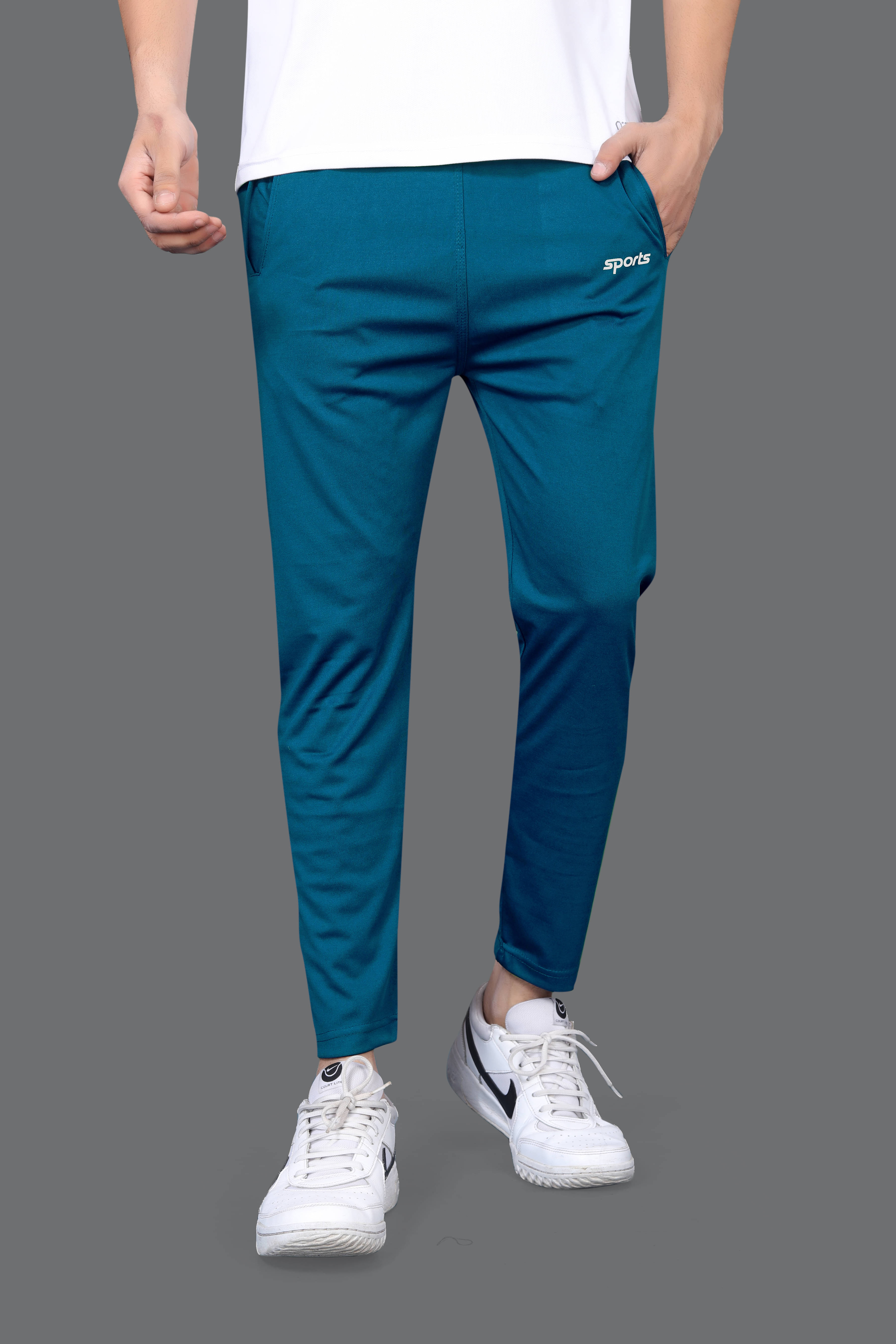     			FRUZIS FASHION Blue Lycra Men's Trackpants ( Pack of 1 )