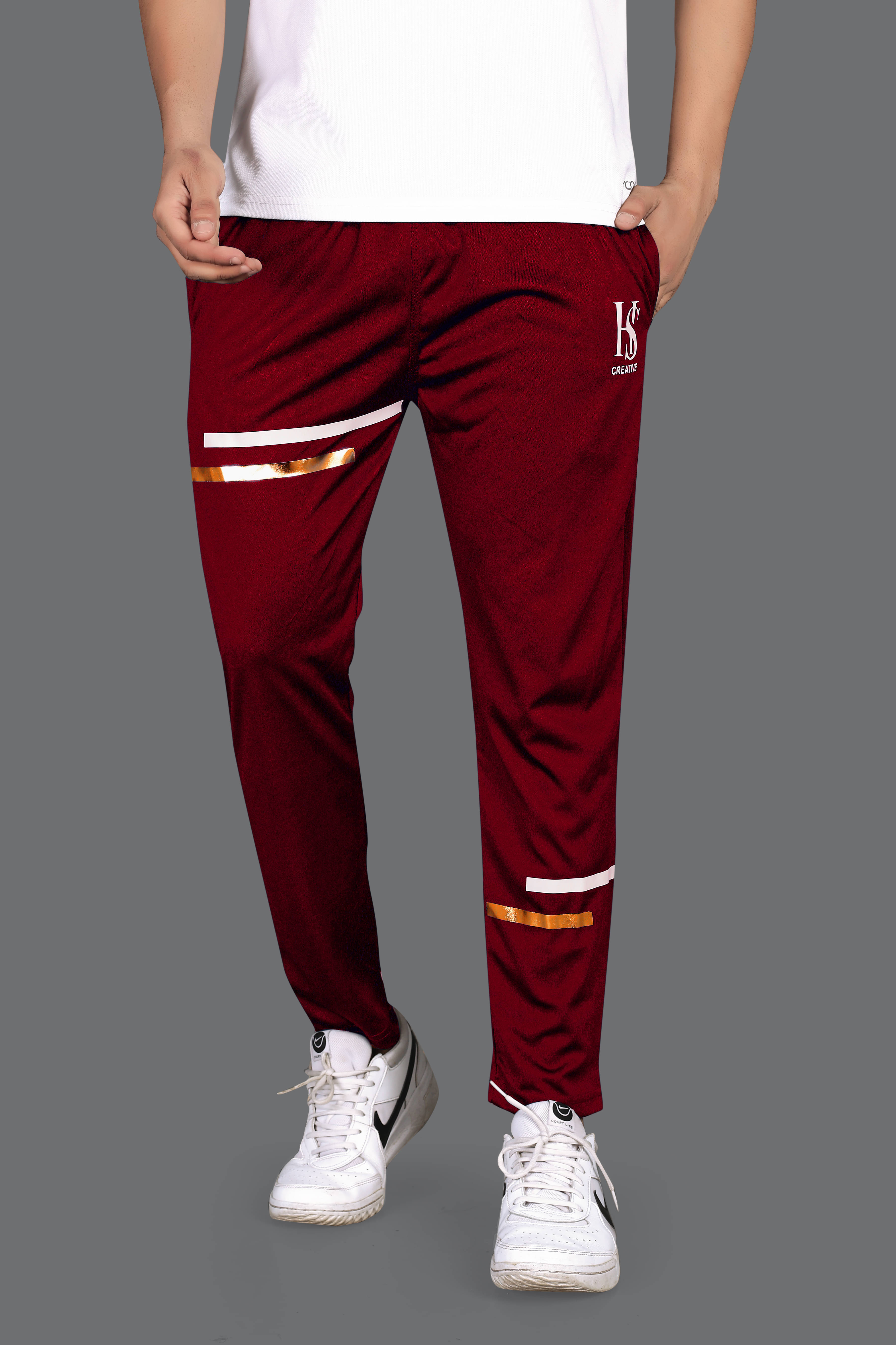 FRUZIS FASHION Maroon Lycra Men's Trackpants ( Pack of 1 )     			FRUZIS FASHION Maroon Lycra Men's Trackpants ( Pack of 1 )