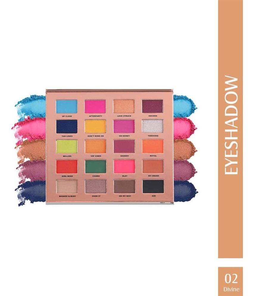     			Glam21 Muse Eyeshadow Palette Mattes & Shimmers Long Lasting SweatProof Premium Finish 30g Divine-02