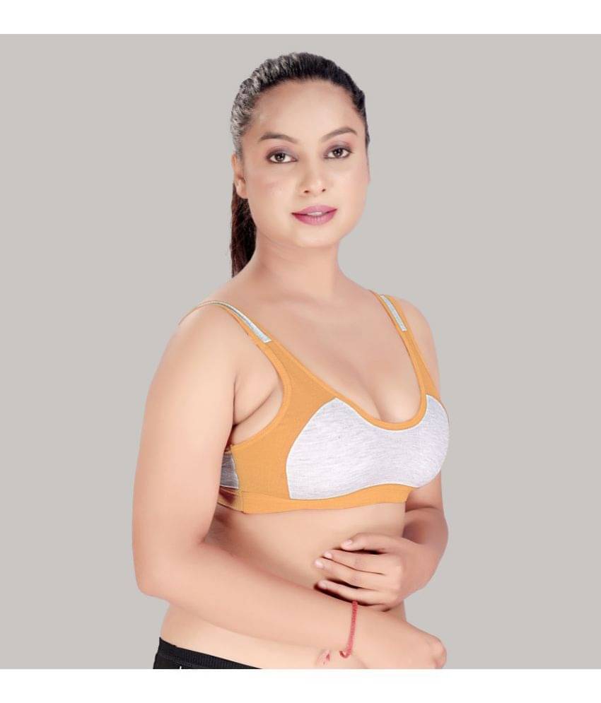 HAYA Cotton Non Padded Women's Everyday Bra ( Beige ) Sports Cotton Non Padded Women's Everyday Bra     			HAYA Cotton Non Padded Women's Everyday Bra ( Beige ) Sports Cotton Non Padded Women's Everyday Bra