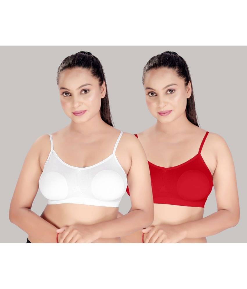     			HAYA Pack of 2 Polyester Non Padded Women's Cami bra ( Multicolor ) Polyester Non Padded Women's Cami bra