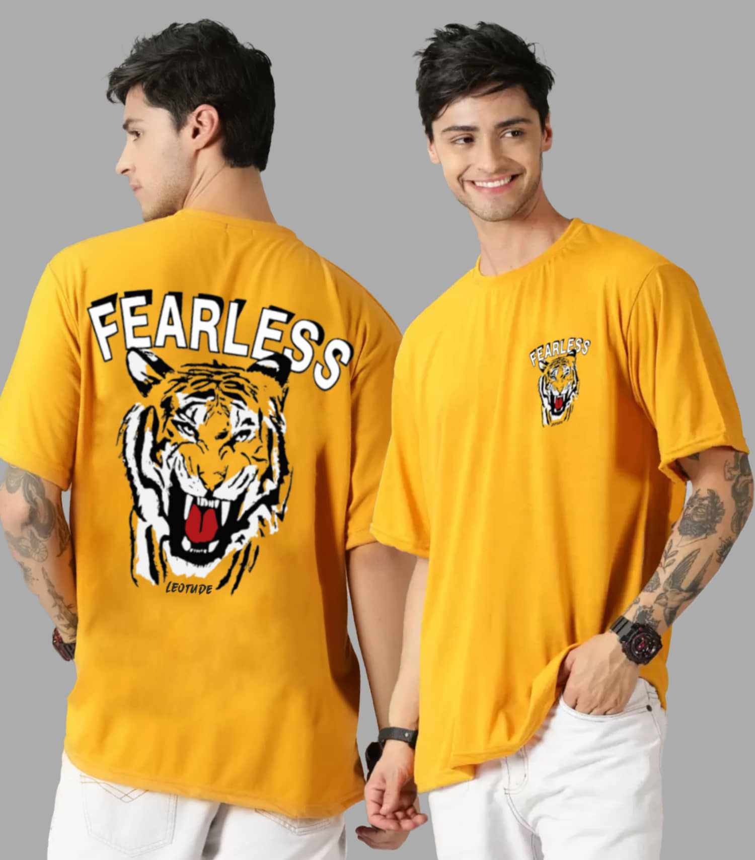 Leotude Pack of 1 Cotton Blend Oversized Fit Men's T-Shirt ( Navy )