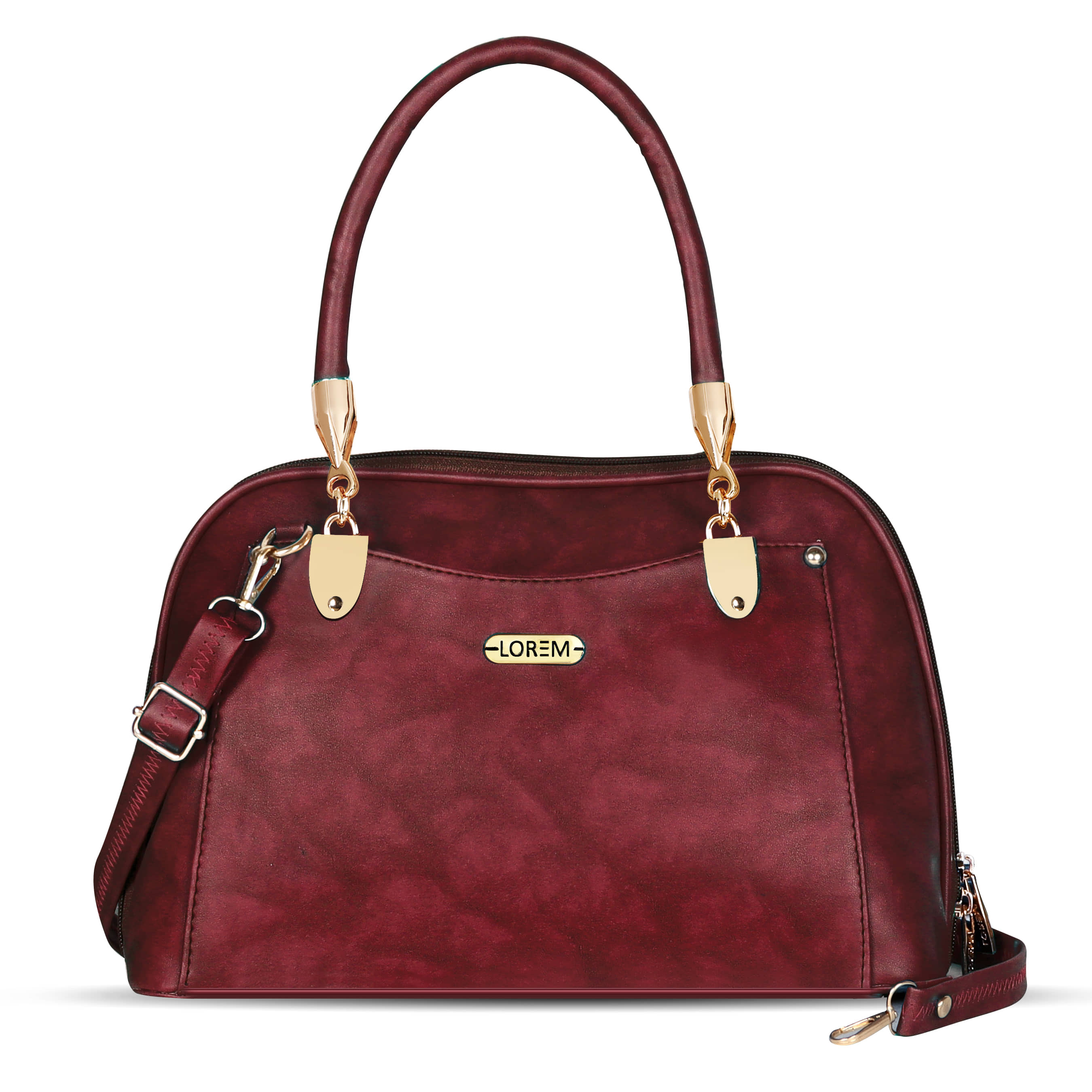 Lorem Handheld Faux Leather Set of 1 ( Wine ) - Handbags | Buy online on ZillyBuy