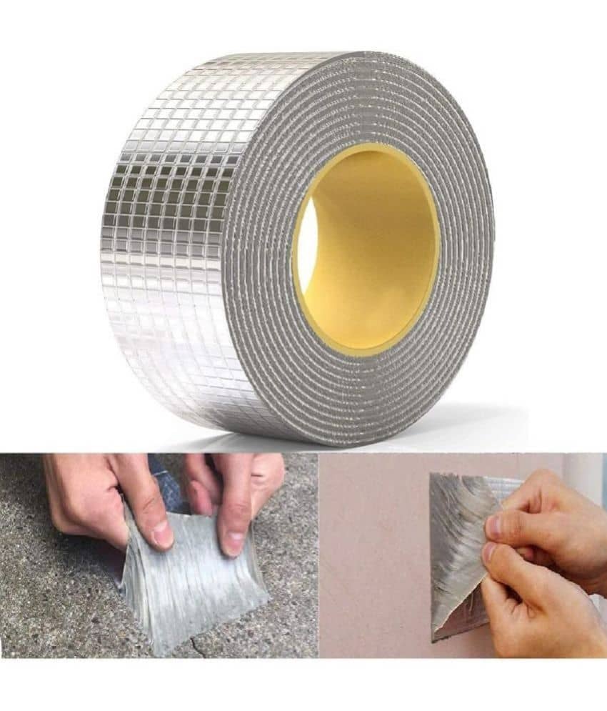 ND BROTHERS Silver Single Sided Flax Tape ( Pack of 1 )