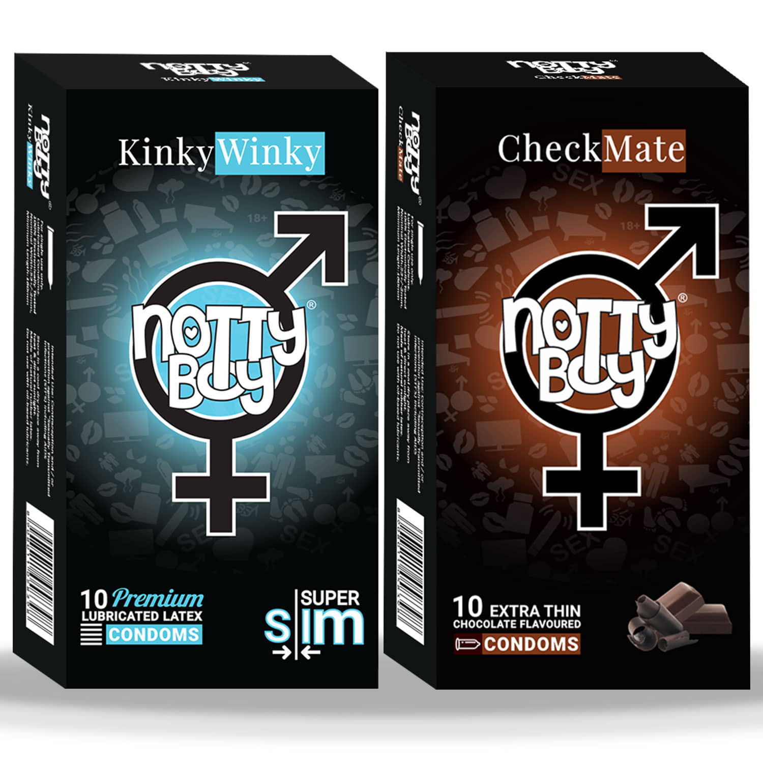 NottyBoy Ultra Thin and Chocolate Flavoured Condoms - 20 Units