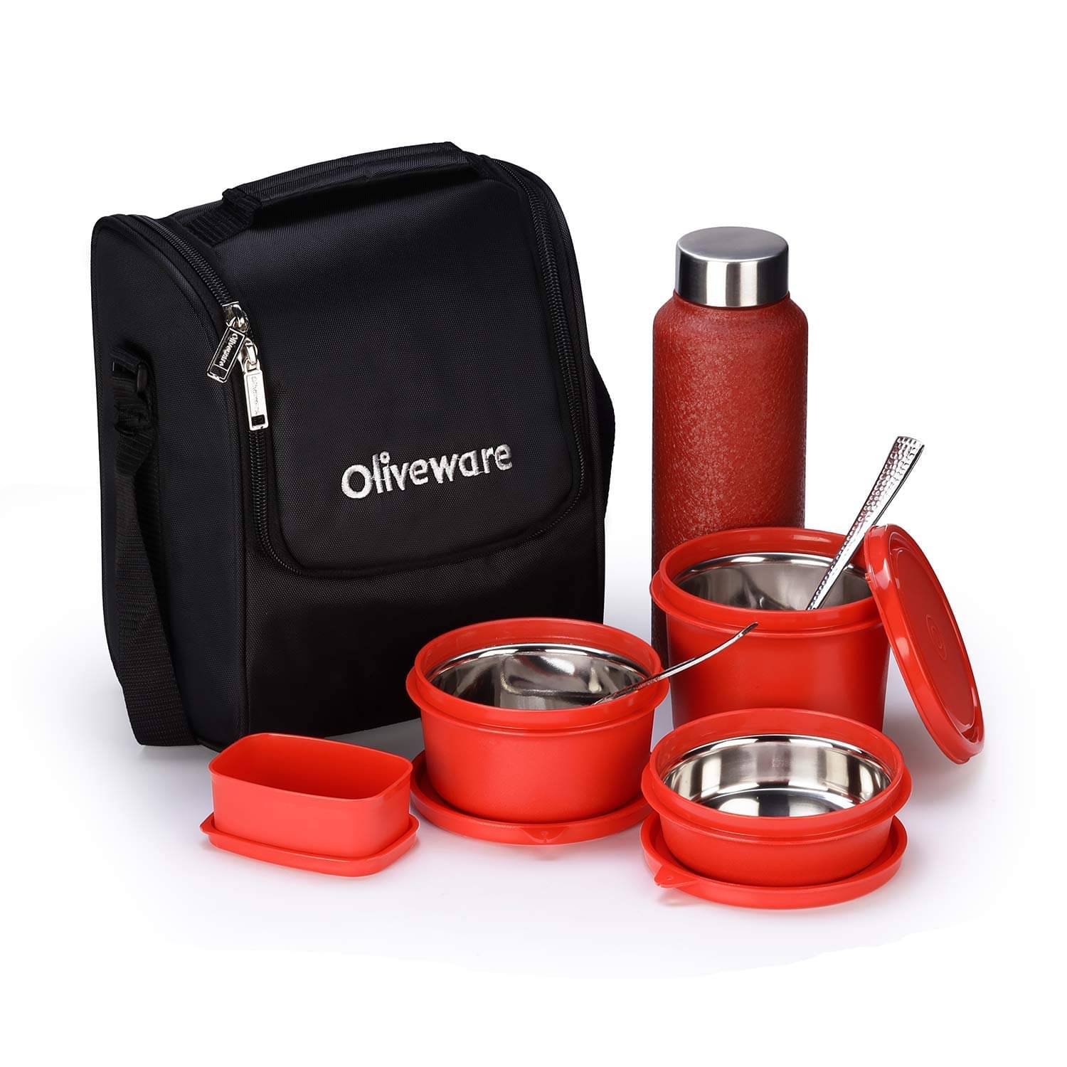     			Oliveware Teso Pro Stainless Steel Lunch Box 3 Container (Pack of 1)