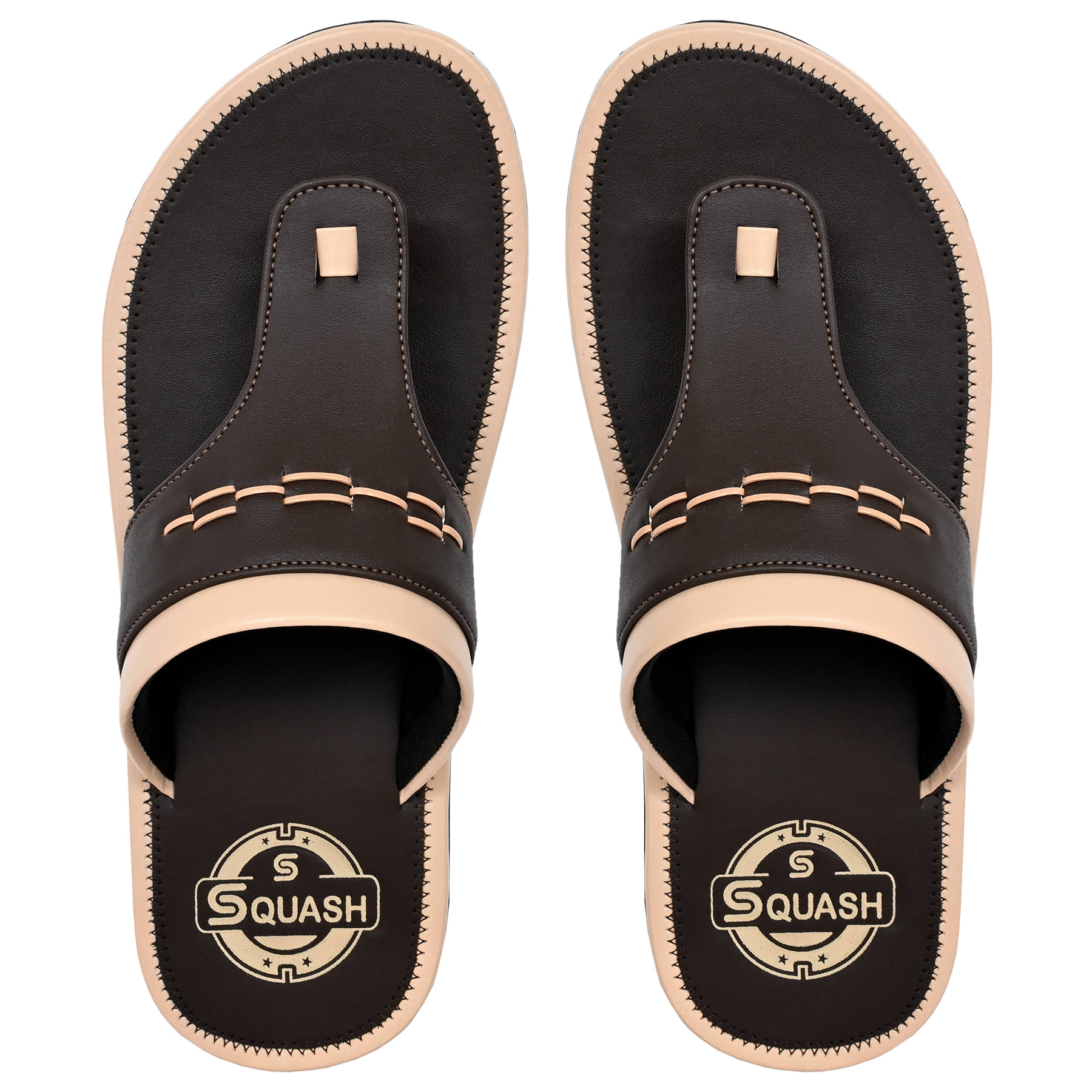     			Squash Brown Men's Thong Flip Flop