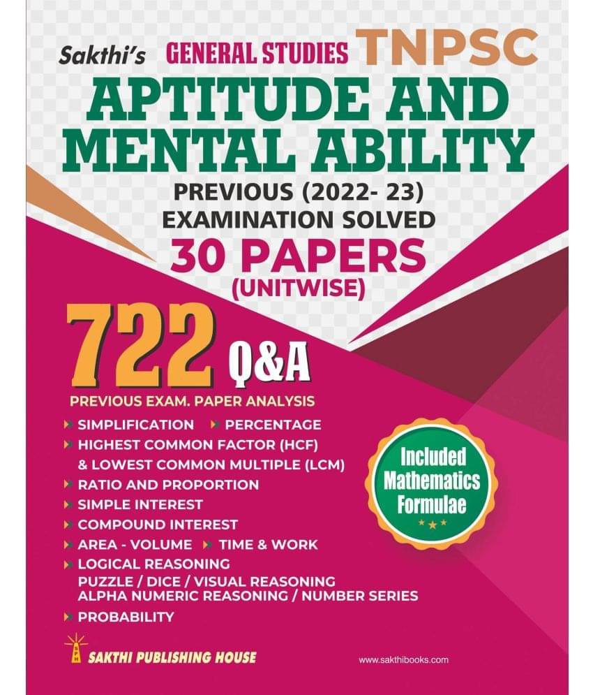 Tnpsc Aptitude and Mental Ability 722 Q & A English Tnpsc Aptitude and Mental Ability 722 Q & A English