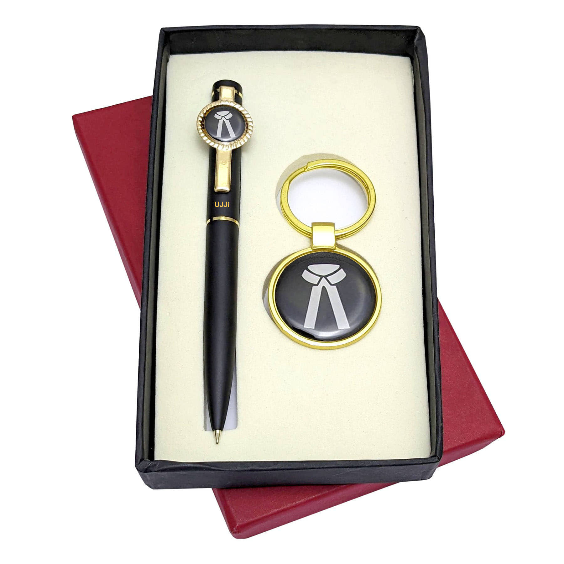 UJJi 2in1 Advocate Logo Brass Body Keyring & Ball Pen Combo Keychain