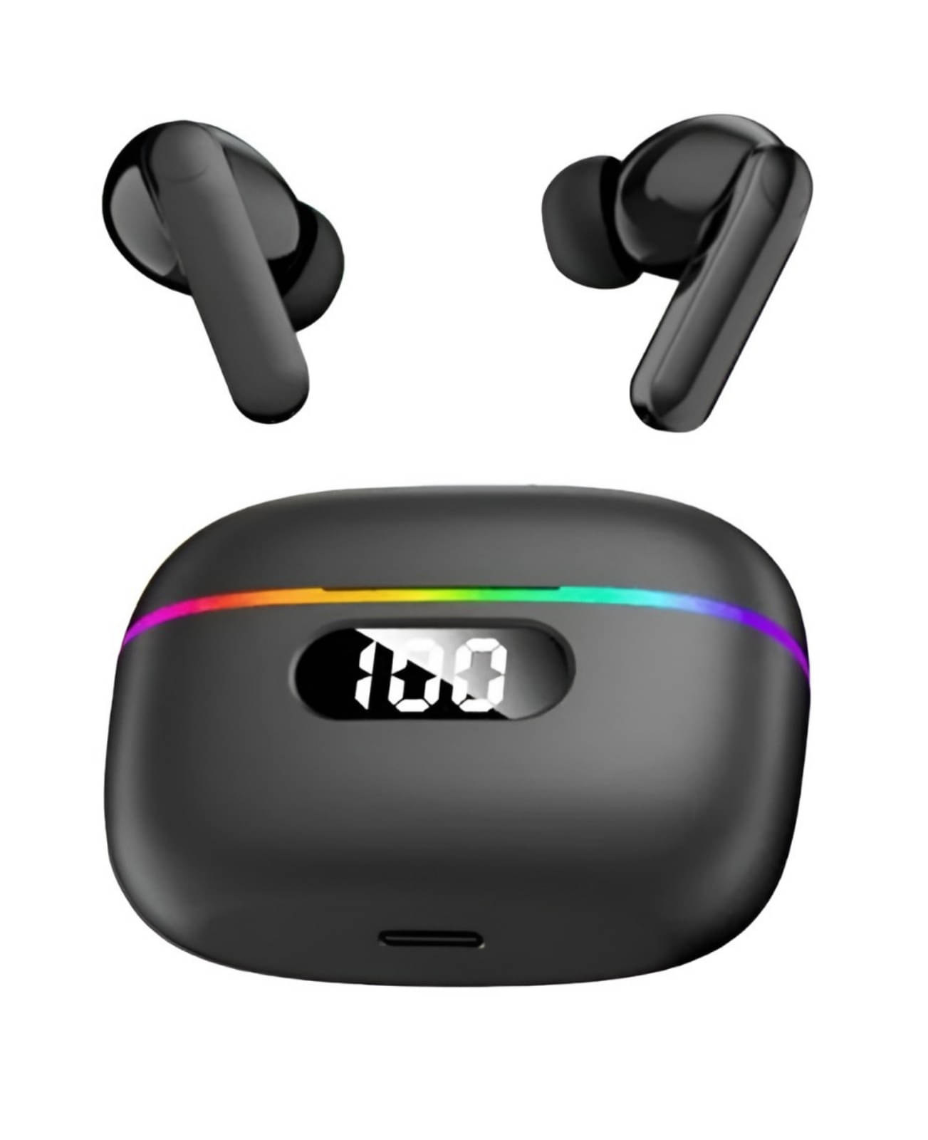 VEhop RGb Light Bluetooth True Wireless (TWS) In Ear 40 Hours Playback Powerfull bass,Low Latency IPX4(Splash & Sweat Proof) Black VEhop RGb Light Bluetooth True Wireless (TWS) In Ear 40 Hours Playback Powerfull bass,Low Latency IPX4(Splash & Sweat Proof) Black