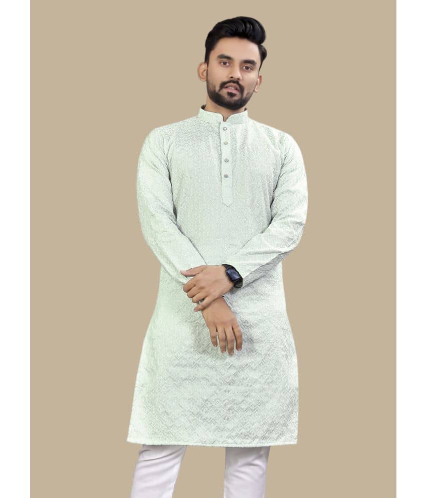 YUG ART Grey Silk Men's Regular Kurta ( Pack of 1 ) - Kurtas & Kurta Sets | Buy online on ZillyBuy