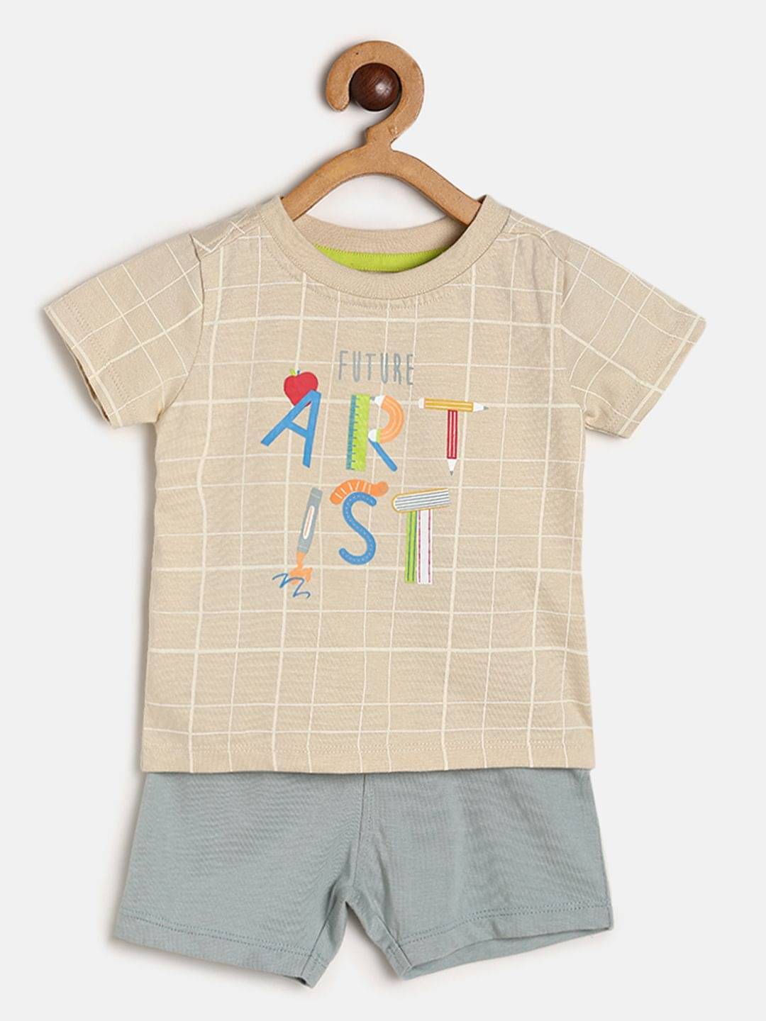     			miniklub Pack of 2 Baby Boys Cotton Dungaree Sets ( Multi )