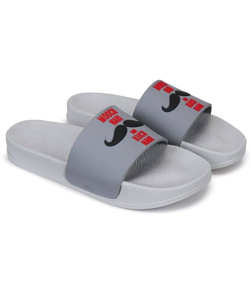     			Bersache Grey Men's Slide Flip Flop