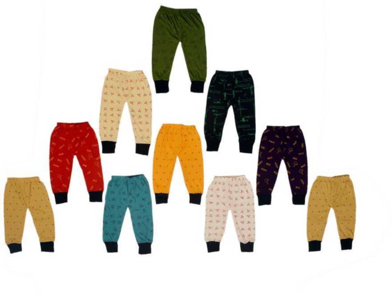 DIAMOND EXPORTER Pack of 10 Boys Cotton Blend Trackpant ( Multicolor ) - Track Pants | Buy online on ZillyBuy