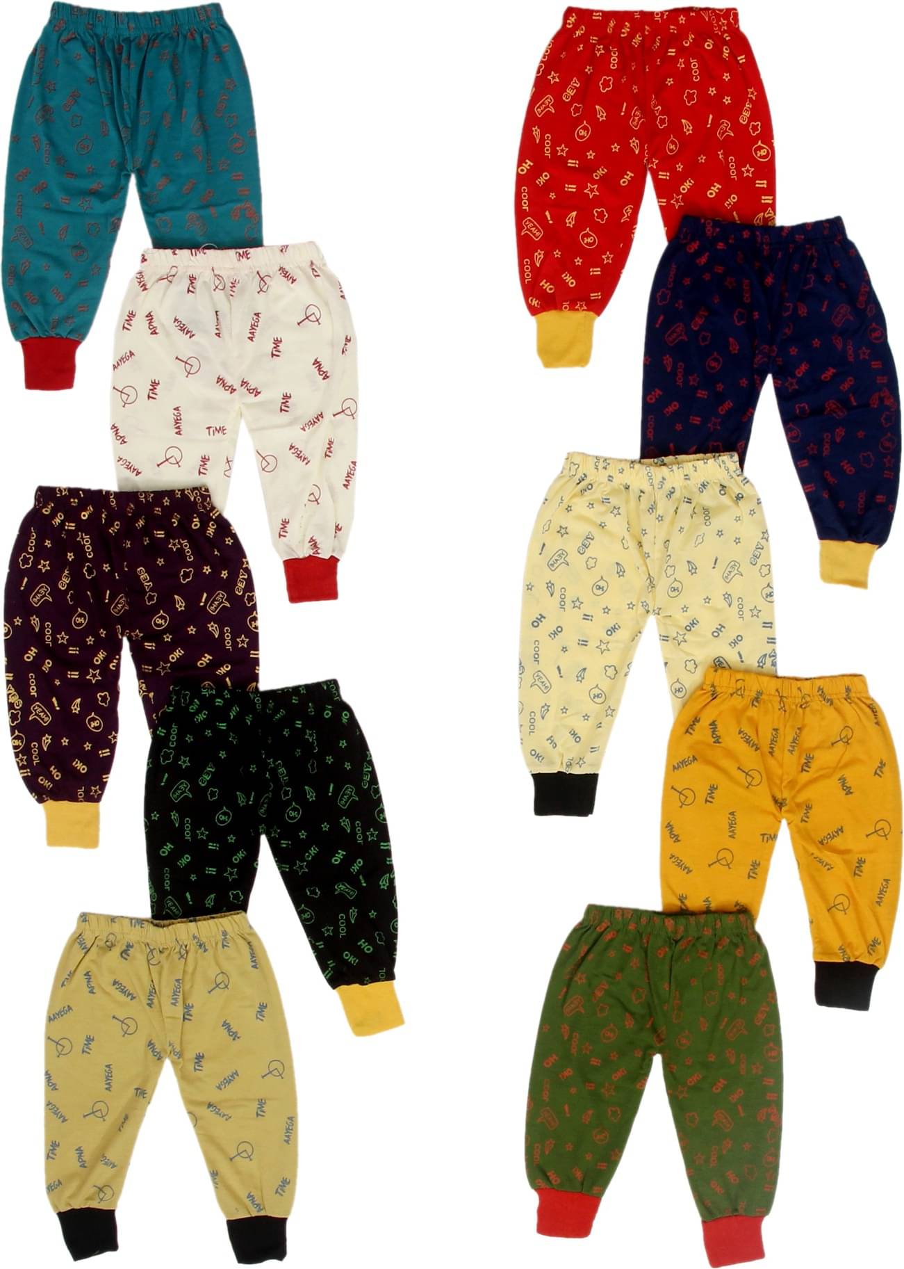 DIAMOND EXPORTER Pack of 10 Boys Cotton Blend Trackpant ( Multi Color ) DIAMOND EXPORTER Pack of 10 Boys Cotton Blend Trackpant ( Multi Color )