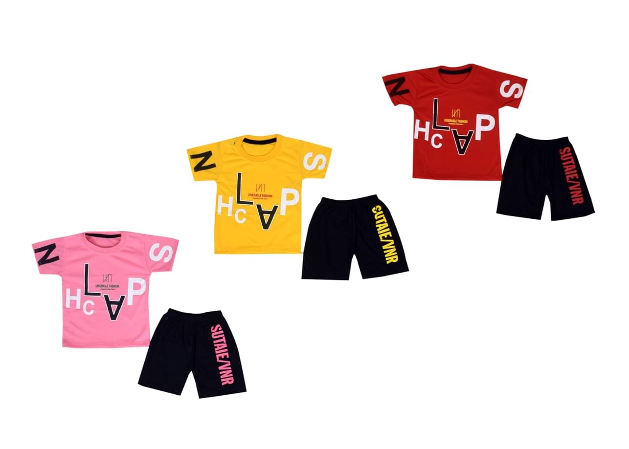     			DIAMOND EXPORTER Pack of 3 Baby Boys Cotton Blend T-Shirt & Shorts ( Multicolor )