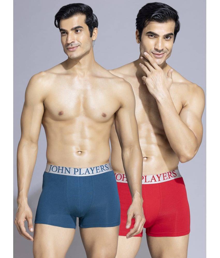     			John Players Multicolor Cotton Blend Men's Trunks ( Pack of 2 )