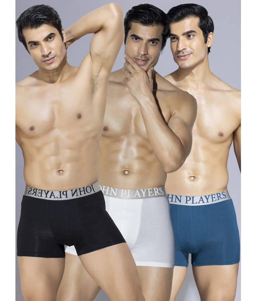     			John Players Multicolor Cotton Blend Men's Trunks ( Pack of 3 )