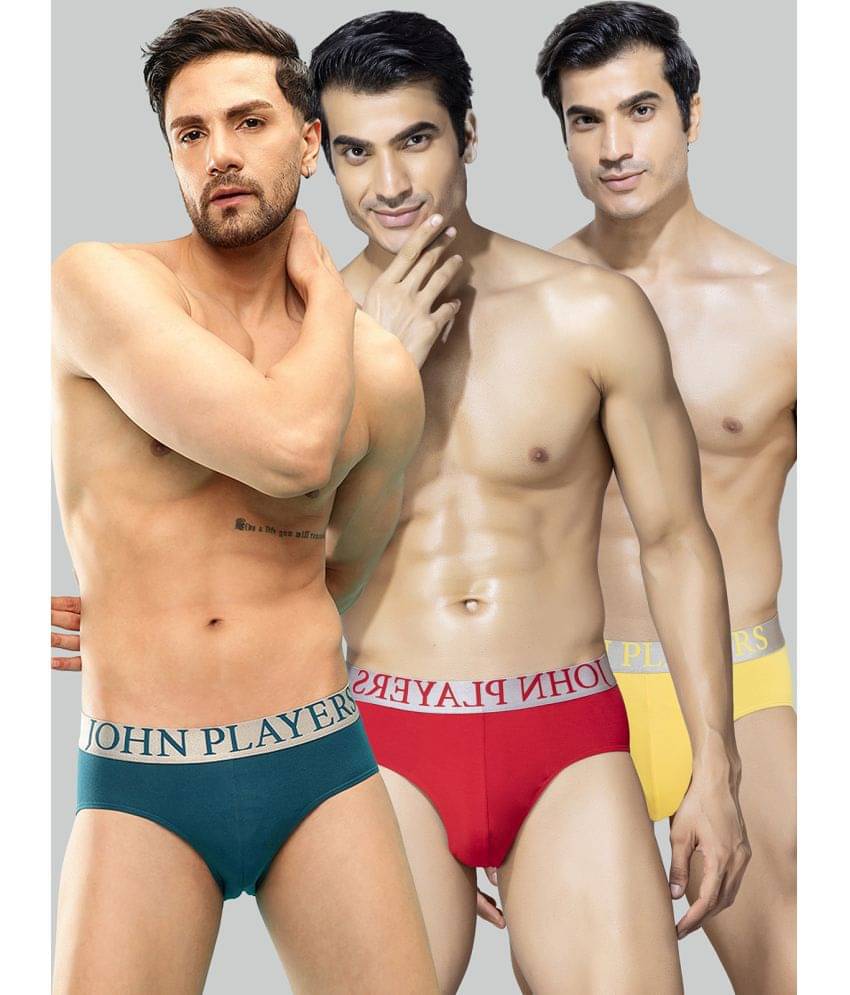 John Players Multicolor Cotton Blend Men's Briefs ( Pack of 3 ) John Players Multicolor Cotton Blend Men's Briefs ( Pack of 3 )